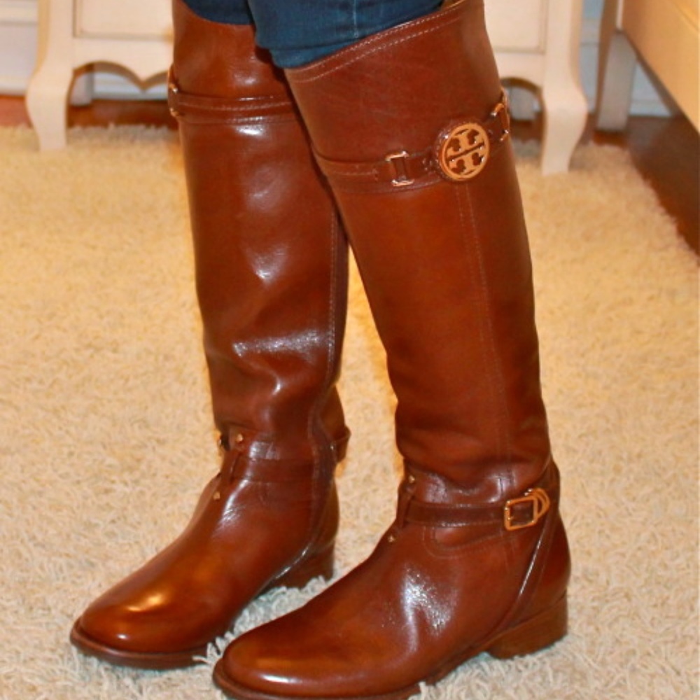 Tory Burch Calista Riding Boots in 'Sienna'